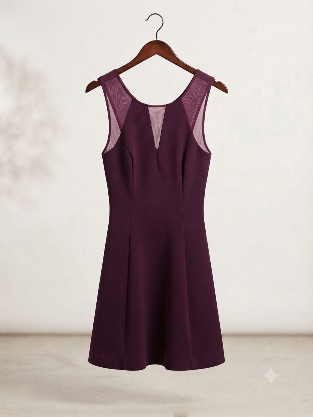 Sleeveless Purple Fit-and-Flare Dress